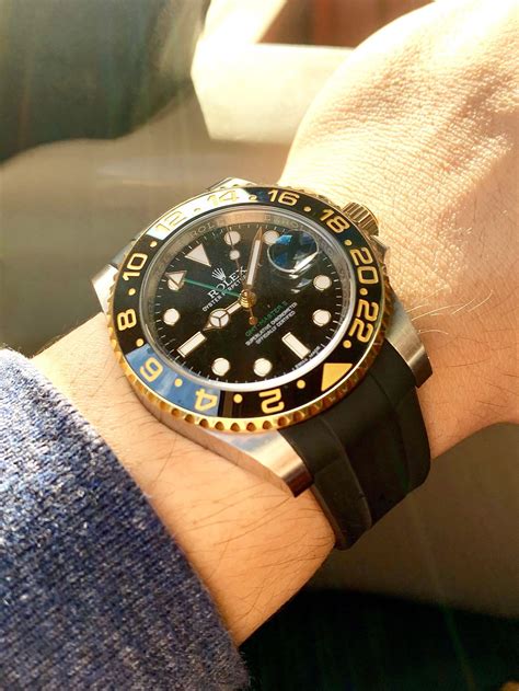 rolex gmt gold rubber